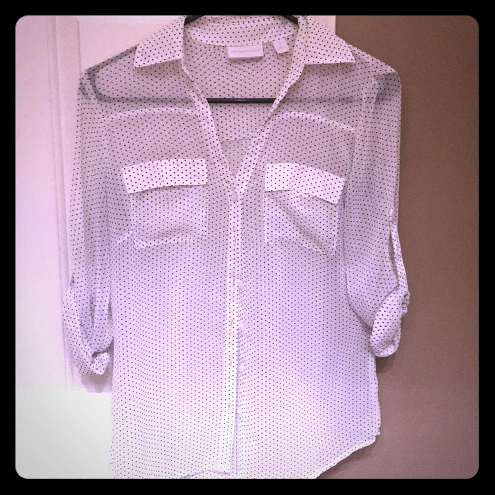 New York & Co polka dot top